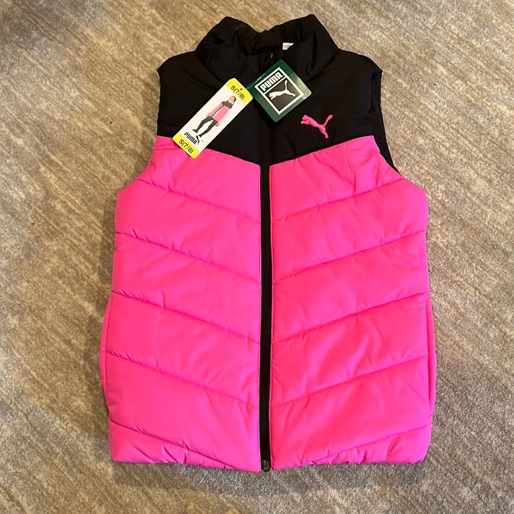 Puma Pink and Black Vest 7/8 NWT